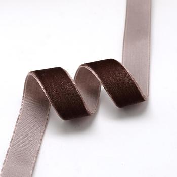 1 inch Single Face Velvet Ribbon, Coconut Brown, 1 inch(25.4mm), about 25yards/roll(22.86m/roll)