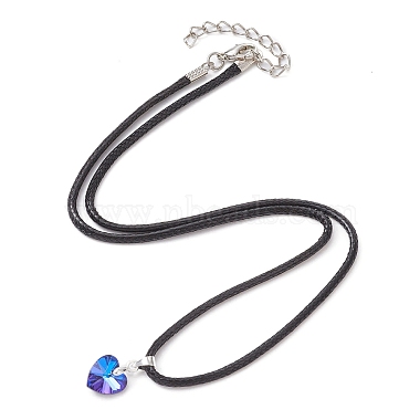 Glass Heart Pendant Necklaces(NJEW-JN04476-02)-3