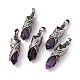 Natural Amethyst Pointed Pendants(G-H281-01H)-1