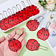 11Pcs PVC Plastic Ladybug Pendant Decorations(HJEW-SC0003-22)-3