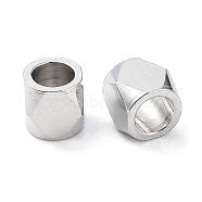 Non-Tarnish 201 Stainless Steel Beads, Cube, Stainless Steel Color, 3x3x3mm, Hole: 2mm(STAS-P327-10P)