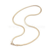 Vacuum Plating 304 Stainless Steel Snake Chains Necklaces, with Lobster Clasps, Golden, 17.7 inch(45cm), 4mm(NJEW-O058-29G)