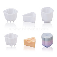Mega Pet 4Pcs 4 Style DIY Candle Silicone Molds Making, for UV Resin, Epoxy Resin Jewelry Making, White, 6.8~8.5x5.2~7.6x4.6~6.6cm, Inner Diameter: 4.5~6.5cm, 1pc/style(DIY-MP0001-08)