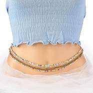 Summer Jewelry Waist Bead, Body Chain, Seed Beaded Belly Chain, Bikini Jewelry for Woman Girl, Mixed Color, 31.5 inch(80cm)(NJEW-C00007)