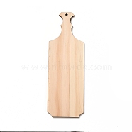 Wood Big Pendants, Geometric Charms, Undyed, Rectangle, 239x79x5mm, Hole: 5mm(WOOD-I010-06F)