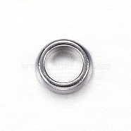 304 Stainless Steel Beads, Ring, Stainless Steel Color, 4.5x1.5mm, Hole: 3mm(X-STAS-P093-03)