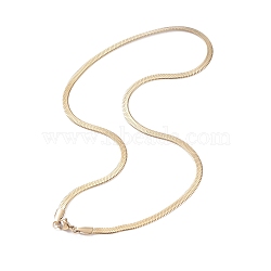 304 Stainless Steel Snake Chains Necklaces, with Lobster Clasps, Golden, 17.7 inch(45cm), 4mm(NJEW-O058-29G)