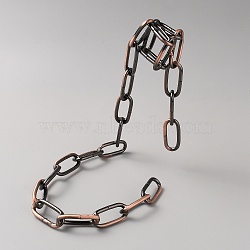 Iron Chain Wine Glass Rack, Creative Wine Bottle Holder, Red Copper, 19x13x20cm(ODIS-WH0001-52R)