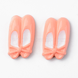 Resin Cabochons, Opaque, Ballet Shoes, PeachPuff, 23x14.5x6mm(X-RESI-R429-29)