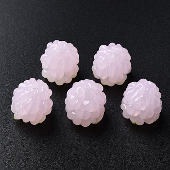 Handmade Lampwork Beads, Raspberry, Pink, 15~16x13~14mm
