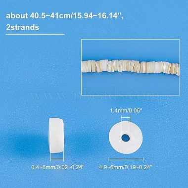 Nbeads 2 Strands Shell Beads Strands(SSHEL-NB0001-29)-5