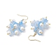 Flower Transparent Spray Painted Glass Cluster Earrings(EJEW-JE05741)-5