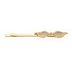 Brass Pave Clear Cubic Zirconia Hair Bobby Pin Findings(KK-S356-650-NF)-1