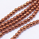 Chapelets de perles en hématite synthétique sans magnétiques(X-G-G092-3mm)-1