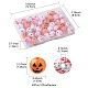 40pcs 4 couleurs perles en bois naturelles imprimées sur le thème d'halloween(WOOD-FS0001-03)-5