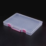 Polypropylene Plastic Bead Storage Containers, Rectangle, Clear, 36x26x4.5cm(CON-E015-14)