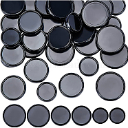 33Pcs 3 Styles ABS Plastic Loose Leaf Binder Discs, Expansion Binder Rings for DIY Notebook & Artwork, Black, 1.9~2.75x0.45~0.55cm, Inner Diameter: 1.55~2.4mm, 11pcs/style(FIND-BC0003-62)