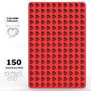 Food Grade Silicone Wax Melt Molds, For DIY Wax Seal Beads Craft Making, FireBrick, Heart Pattern, 300x200mm(STAM-PW0003-15A)