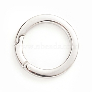 304 Stainless Steel Spring Gate Rings, O Rings, Stainless Steel Color, 30x3.5mm, Inner Diameter: 22mm(STAS-I133-14A)