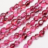 Natural Crackle Quartz Bead Strands, Tumbled Stone, Dyed, Nuggets, 8~10x8~10mm, Hole: 1mm, about 15.74 inch(G-L459-15)
