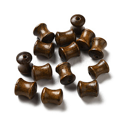 Natural Ebony Wood Beads, Undyed, Bamboo Beads, Coffee, 10~11x7.5~8mm, Hole: 1.6~1.8mm, about 1260pcs/500g(WOOD-A020-02B)