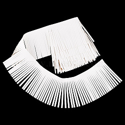 Elite 2 Meters PU Imitation Leather Tassels Trimming, for Costume Accessories, Beige, 100~105x0.5mm(DIY-PH0010-44A-04)