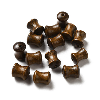 Natural Ebony Wood Beads, Undyed, Bamboo Beads, Coffee, 10~11x7.5~8mm, Hole: 1.6~1.8mm, about 1260pcs/500g