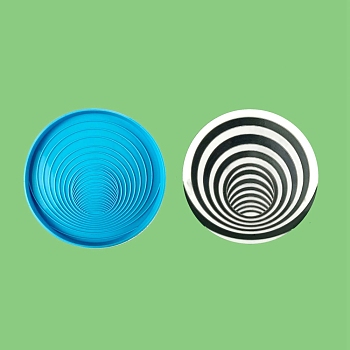 DIY Vision Trap Coaster Silicone Molds, for UV Resin, Epoxy Resin Jewelry Making, Deep Sky Blue, 124x9mm, Inner Diameter: 119mm