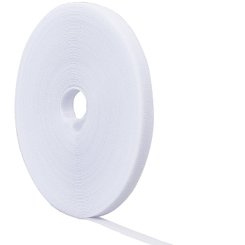 Blending Reusable Cable Straps Cable Ties, Hook and Loop Tapes, for Cords Cable Management, White, 12x1.2mm, 15m/roll