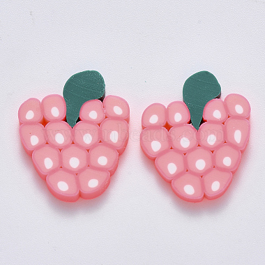 22mm HotPink Fruit Polymer Clay Cabochons