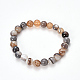 Natural Striped Agate/Banded Agate Beaded Stretch Bracelets(X-BJEW-Q692-03J)-1