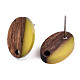 Resin & Walnut Wood Stud Earring Findings(MAK-N032-004A-A03)-3