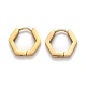 304 aretes de aro de acero inoxidable hexagonal huggie(STAS-H156-03B-G)-1