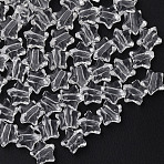 Transparent Acrylic Beads, Star, Clear, 9x9.5x5.5mm, Hole: 2mm, about 2000pcs/500g(MACR-S373-45-B01)