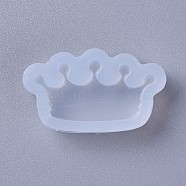 Food Grade Silicone Molds, Resin Casting Molds, For UV Resin, Epoxy Resin Jewelry Making, Crown, White, 19x32x7mm, Inner Diameter: 14x26mm(DIY-L026-032)