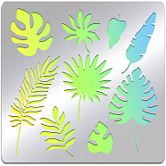 Stainless Steel Cutting Dies Stencils, for DIY Scrapbooking/Photo Album, Decorative Embossing DIY Paper Card, Matte Stainless Steel Color, Leaf Pattern, 15.6x15.6cm(DIY-WH0279-099)