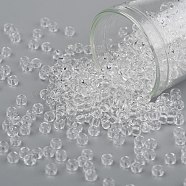 TOHO Round Seed Beads, Japanese Seed Beads, (1) Crystal Clear, 8/0, 3mm, Hole: 1mm, about 1111pcs/50g(SEED-XTR08-0001)