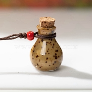 Porcelain Perfume Bottle Necklaces, Pendant Necklace, Peru, 15.75~23.62 inch(40~60cm)(PW-WG52988-02)