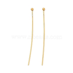 304 Stainless Steel Ball Head Pins, Ion Plating(IP), Real 18K Gold Plated, 36x1.8mm(X-STAS-F312-19G-02)