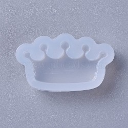 Food Grade Silicone Molds, Resin Casting Molds, For UV Resin, Epoxy Resin Jewelry Making, Crown, White, 19x32x7mm, Inner Diameter: 14x26mm(DIY-L026-032)