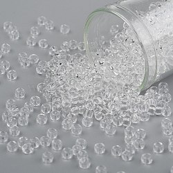 TOHO Round Seed Beads, Japanese Seed Beads, (1) Crystal Clear, 8/0, 3mm, Hole: 1mm, about 1111pcs/50g(SEED-XTR08-0001)