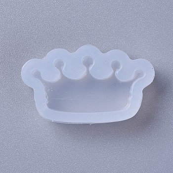 Food Grade Silicone Molds, Resin Casting Molds, For UV Resin, Epoxy Resin Jewelry Making, Crown, White, 19x32x7mm, Inner Diameter: 14x26mm