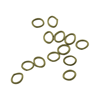 Jewelry Findings, Iron Jump Rings, Open Jump Rings, Oval, Nickel Free, Antique Bronze, 7x5x0.9mm, about 4600pcs/500g