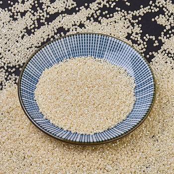 MIYUKI Delica Beads, Cylinder, Japanese Seed Beads, 11/0, (DB1560) Opaque Cream Luster, 1.3x1.6mm, Hole: 0.8mm, about 10000pcs/bag, 50g/bag