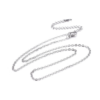 304 Stainless Steel Necklaces, Cable Chain Necklaces, Stainless Steel Color, 16.26 inch(41.3cm)