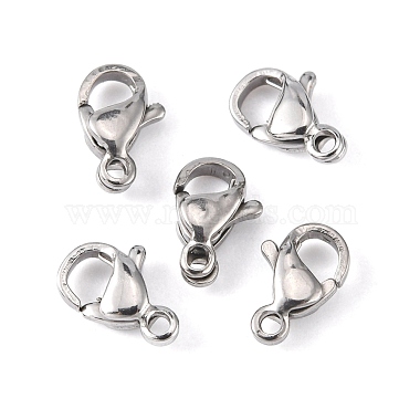 304 Stainless Steel Lobster Claw Clasps(STAS-M262-01-9mm)-2