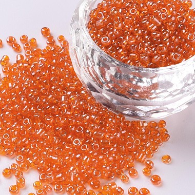 2mm Orange Glass Beads