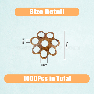 дикосметические 1000шт. железные колпачки для бусин(IFIN-DC0001-02)-2