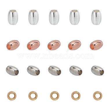 Mixed Color Oval Brass Spacer Beads