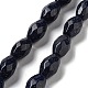 Synthetic Blue Goldstone Beads Strands(G-P520-C25-01)-1
